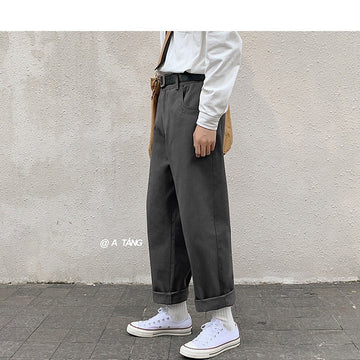 Aidase  Baggy Wide Leg Pants  Overalls Men Korean Fashions Vintage Cargo Pants Casual Black Sweatpants Khaki Harem Pants aidase-shop